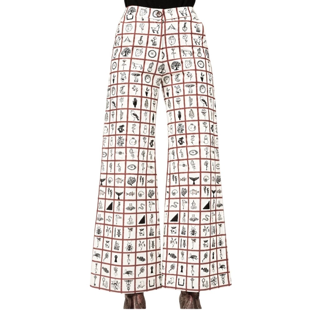 Solai As Above so Below Trousers SMALL Indie Hippie Retro Casual Organic Cotton